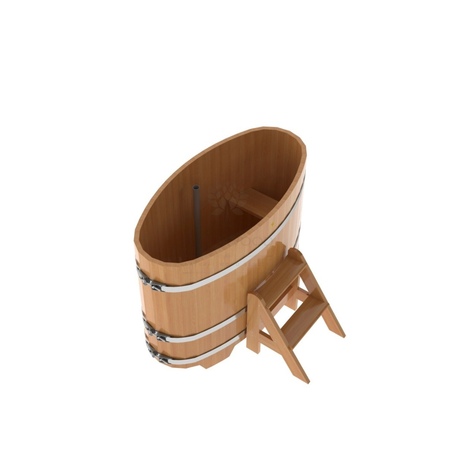 BentWood овальная из лиственницы (0,69х1,31 м.), h=1 м. Натуральная Премиум купель фото  фото - 2