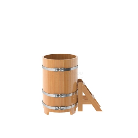 BentWood овальная из лиственницы (0,69х1,31 м.), h=1 м. Натуральная Премиум купель фото  фото - 3