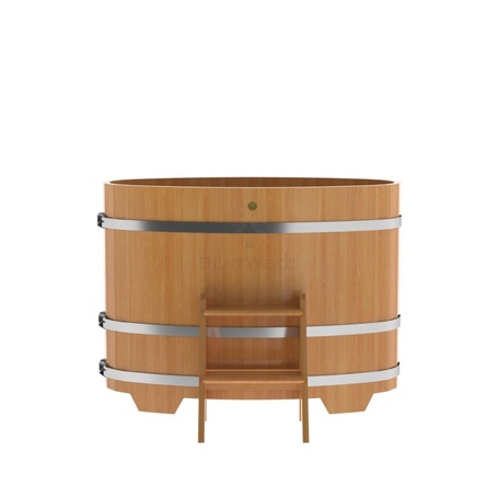 BentWood овальная из лиственницы (0,69х1,31 м.), h=1 м. Натуральная Премиум купель фото  фото - 4