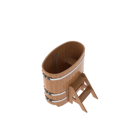 BentWood овальная из дуба (0,59х1,06 м.), h=1 м. Натуральная Премиум купель фото  фото - 2