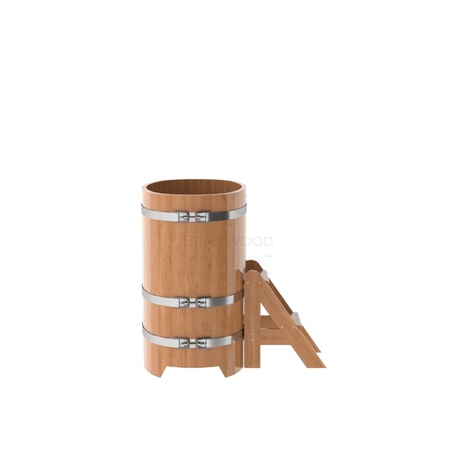 BentWood овальная из дуба (0,59х1,06 м.), h=1 м. Натуральная Премиум купель фото  фото - 3