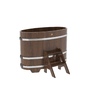 Купель BentWood овальная из дуба (0,69х1,31 м.), h=1 м. Мореная Премиум доступна в интернет-магазине фото - 1 BentWood овальная из дуба (0,69х1,31 м.), h=1 м. Мореная Премиум купель фото фото - 1