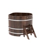 BentWood угловая из лиственницы (1,19 х1,19 м.), h=1 м. Мореная Премиум для контрастных процедур фото - 1 BentWood угловая из лиственницы (1,19 х1,19 м.), h=1 м. Мореная Премиум купель фото фото - 1