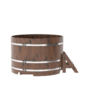 Купель BentWood овальная из дуба (D=1,50 м.), h=1,1 м. Мореная Премиум в наличии на сайте фото - 3 BentWood овальная из дуба (D=1,50 м.), h=1,1 м. Мореная Премиум купель фото фото - 3