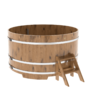 Купель BentWood круглая из дуба (D=1,80 м.), h=1,1 м. Натуральная Премиум для сауны фото - 1 BentWood круглая из дуба (D=1,80 м.), h=1,1 м. Натуральная Премиум купель фото фото - 1